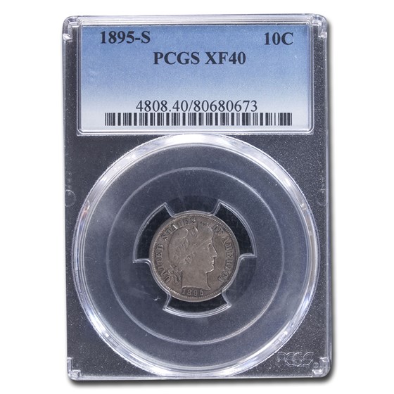 1895-S Barber Dime XF-40 PCGS 1895-S Barber Dime XF-40 PCGS
